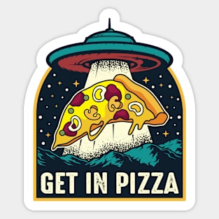 Pizza Abduction Sticker